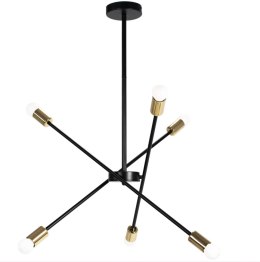 LAMPA APP1116-6CP BLACK/GOLD