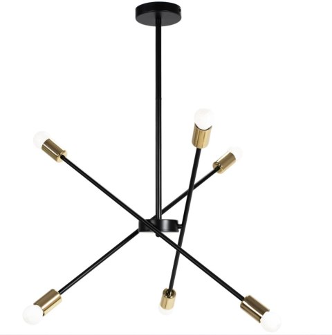 LAMPA APP1116-6CP BLACK/GOLD