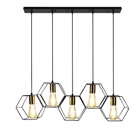 LAMPA APP1133-5CP BLACK/GOLD
