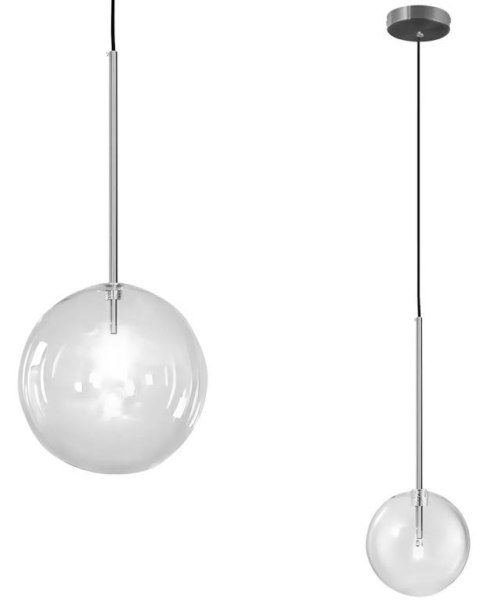 LAMPA APP1682-1CP 15CM BLACK CHROME