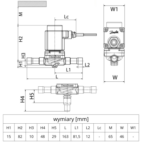 Zawór elektromagnetyczny Danfoss EVR 10 d16 5/8''