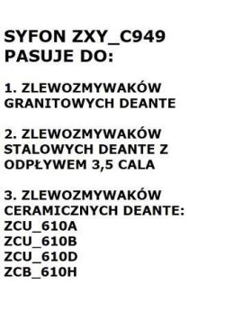 Syfon do zlewozmywaka 1-komorowego - Space-Saver