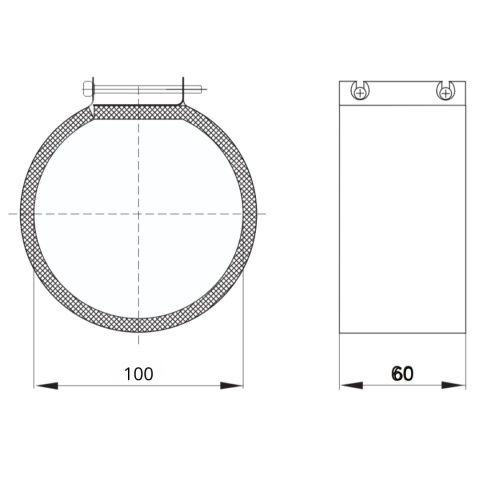 Opaska montażowa wentylatorów kanałowych ALNOR MSFK-C100