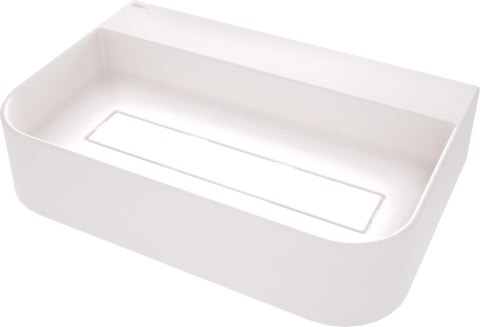 Umywalka granitowa nablatowa z miejscem na baterię - z maskownicą