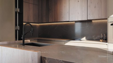 Zlewozmywak granitowy 1-komorowy podwieszany