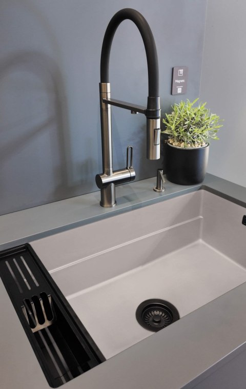 Zlewozmywak granitowy magnetyczny 1-komorowy