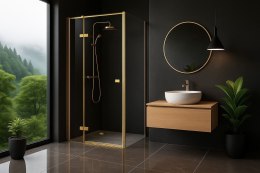 DRZWI PRYSZNICOWE ATLAS BRUSH GOLD 90 L