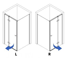 DRZWI PRYSZNICOWE ATLAS CHROM 100 P