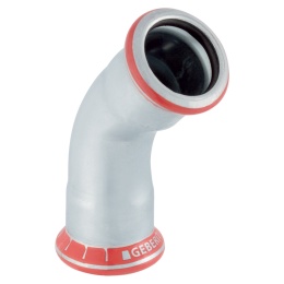 Kolano dwukielichowe Geberit Mapress C-Stahl d22 45°