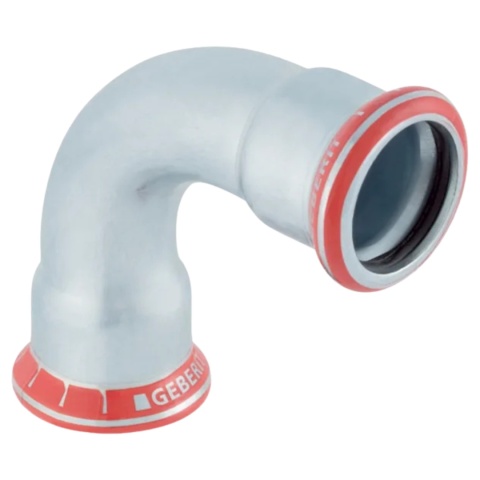 Kolano dwukielichowe Geberit Mapress C-Stahl d42 90°