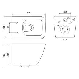 Miska WC z deską wolnoopadającą Mexen Vega