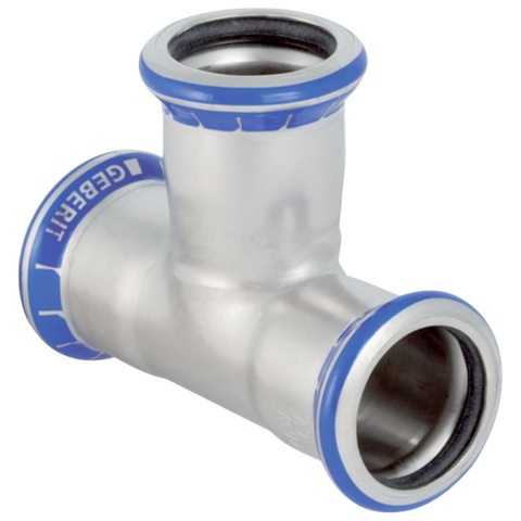 Trójnik równoprzelotowy Geberit Mapress Edelstahl 88,9x88,9x88,9