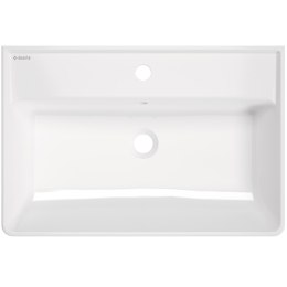 Umywalka ceramiczna nablatowa/ścienna z miejscem na baterię - 61x41 cm