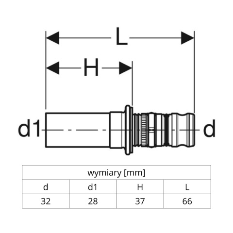 Złączka przejściowa Geberit Mepla do Geberit Mapress 28/32x3