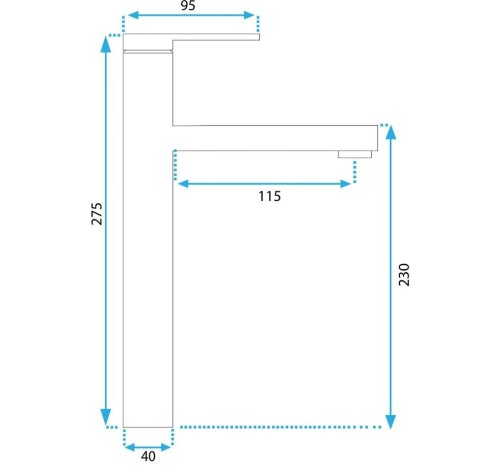 BATERIA UMYWALKOWA JS-650101-1 PIXEL CHROM WYSOKA