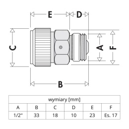 Odpowietrznik higroskopijny do grzejników 1/2'' CALEFFI