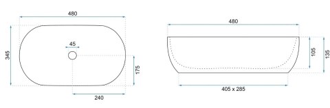 UMYWALKA AMELIA 48 ASH MATT - NABLATOWA