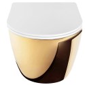 Miska WC REA CARLO MINI TORNADO NF GOLD WHITE
