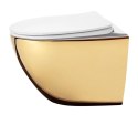 Miska WC REA CARLO MINI TORNADO NF GOLD WHITE