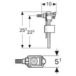 Uniwersalny zawór napełniający Geberit typ 333 3/8''