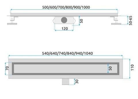 ODPŁYW NEOX ZŁOTY 1000