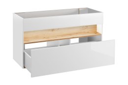 Szafka pod umywalkę 120cm BAHAMA WHITE szuflada