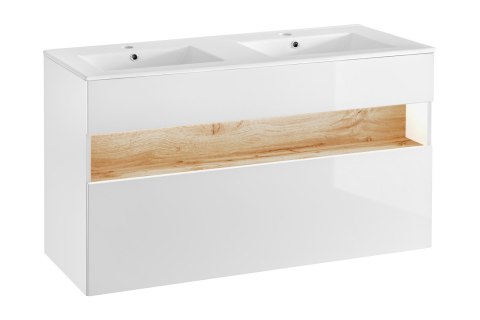 Szafka pod umywalkę 120cm BAHAMA WHITE szuflada
