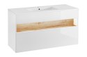 Szafka pod umywalkę 120cm BAHAMA WHITE szuflada