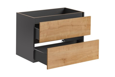 Szafka pod umywalkę 80cm MONAKO GREY OAK szuflady