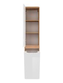 Szafka wysoka 170 cm z koszem na pranie ARUBA WHITE