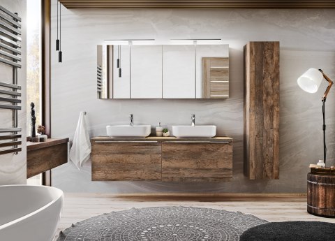 Szafka z lustrem 80 cm SANTA FE OAK