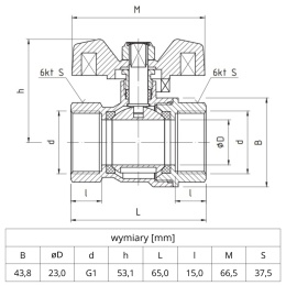 Zawór kulowy Perfekt System PHA-002 PN30 1'' (DN25) PERFEXIM