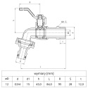 Zawór kulowy czerpalny z szybkozłączką Perfekt System PHA-009S PN16 3/4'' (DN20) PERFEXIM