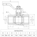 Zawór kulowy do gazu Perfekt System PHA-255 1 1/2'' (DN40) PERFEXIM