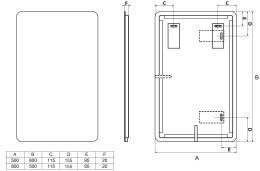 Lustro LED bez ramy 50x80 cm NATURA/ STELLA