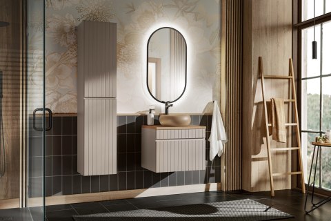 Lustro LED w ramie APOLLO BLACK