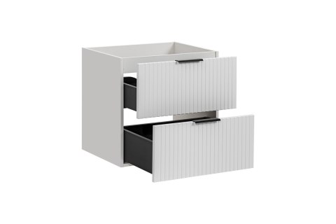 Szafka pod umywalkę 60cm biała ryflowana ADEL WHITE