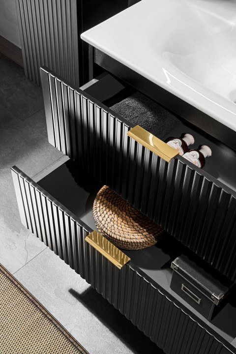 Szafka pod umywalkę 60cm 2 szuflady ADEL BLACK