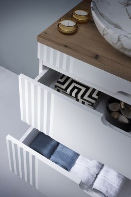 Szafka pod umywalkę 60cm 2 szuflady Fiji White