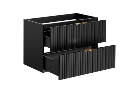 Szafka pod umywalkę 80cm 2 szuflady ADEL BLACK