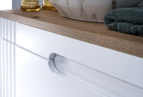 Szafka pod umywalkę 80cm 2 szuflady Fiji White