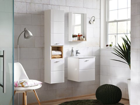 Szafka z Lustrem 40cm FINKA WHITE