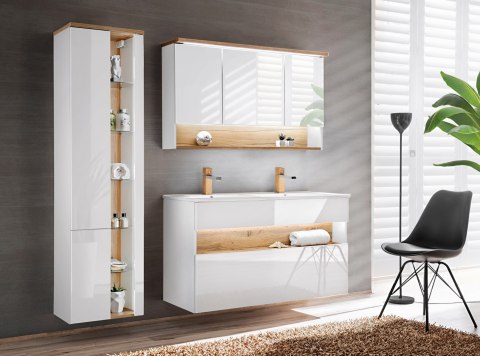 Szafka z lustrem 120cm BAHAMA WHITE