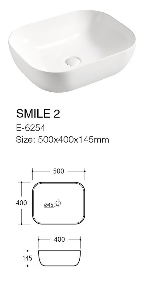 Umywalka nablatowa Smile