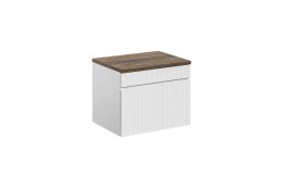 Szafka 60 cm ICONIC WHITE z blatem SANTA FE OAK