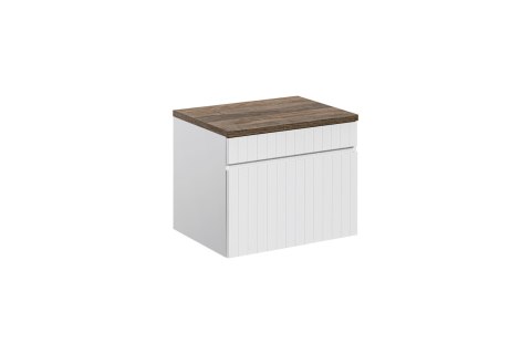Szafka 60 cm ICONIC WHITE z blatem SANTA FE OAK