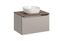 Zestaw meblowy Santa Fe Taupe, 80cm z blatem i umywalką nablatową Smile