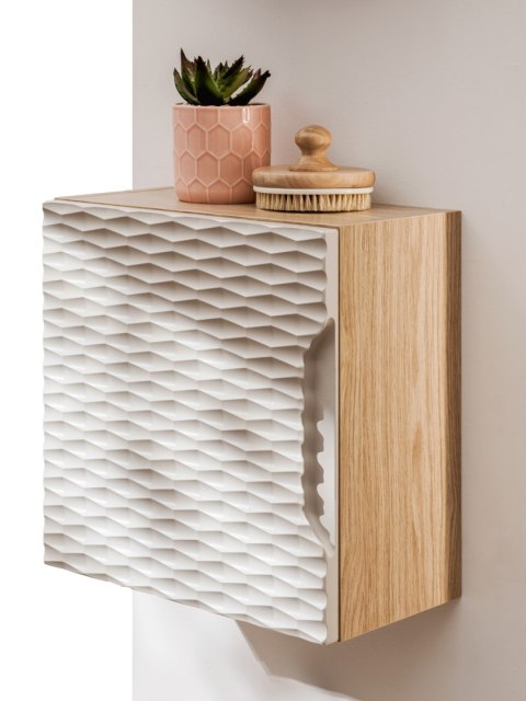 Szafka Górna Qubik 35x35cm 1 Drzwi Ocean Beige