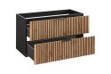 Szafka pod umywalkę XILO BLACK 100cm 2 szuflady