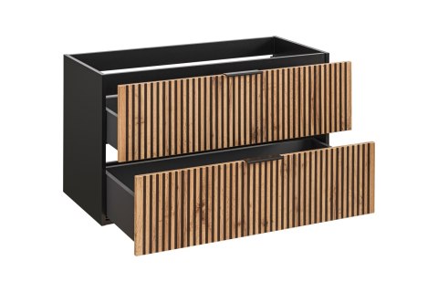 Szafka pod umywalkę XILO BLACK 100cm 2 szuflady